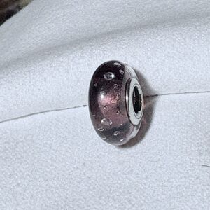 Authentic PANDORA Purple Effervescence Glass Murano Charm 791616CZ